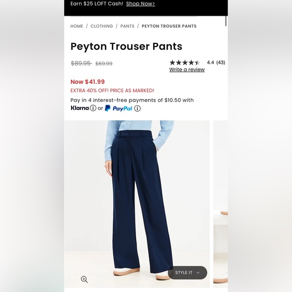 Loft peyton trouser pants for work - Picture 1 of 3